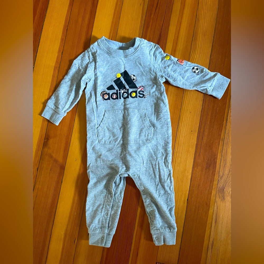 Adidas 12M Gray Romper